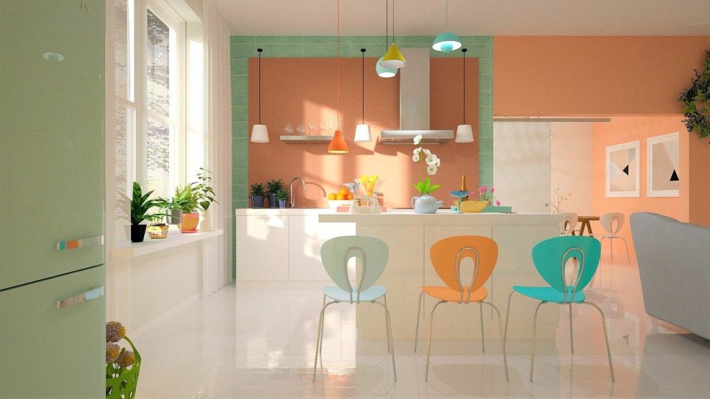 Tendenze casa primavera 2021: una cucina con le tinte pastello